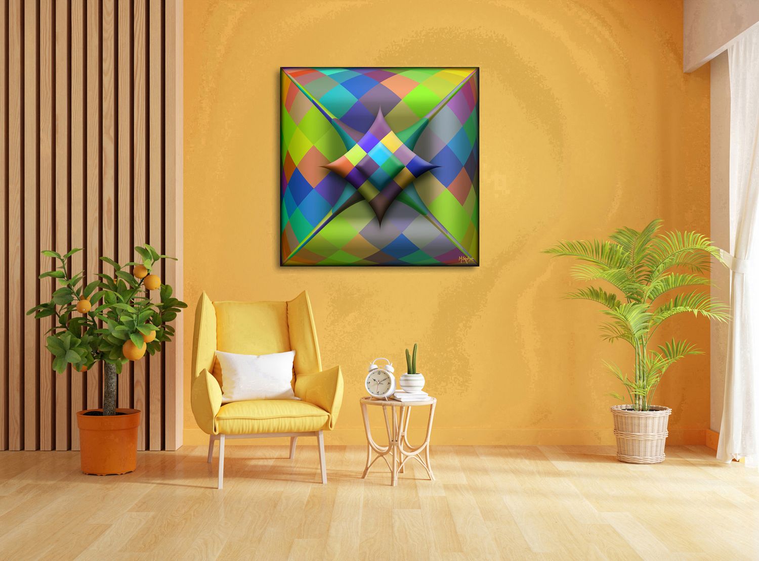 Inner Radiance – uniek Liquid Gloss® kunstwerk nr. 0067 van MikoArt — afbeelding 2