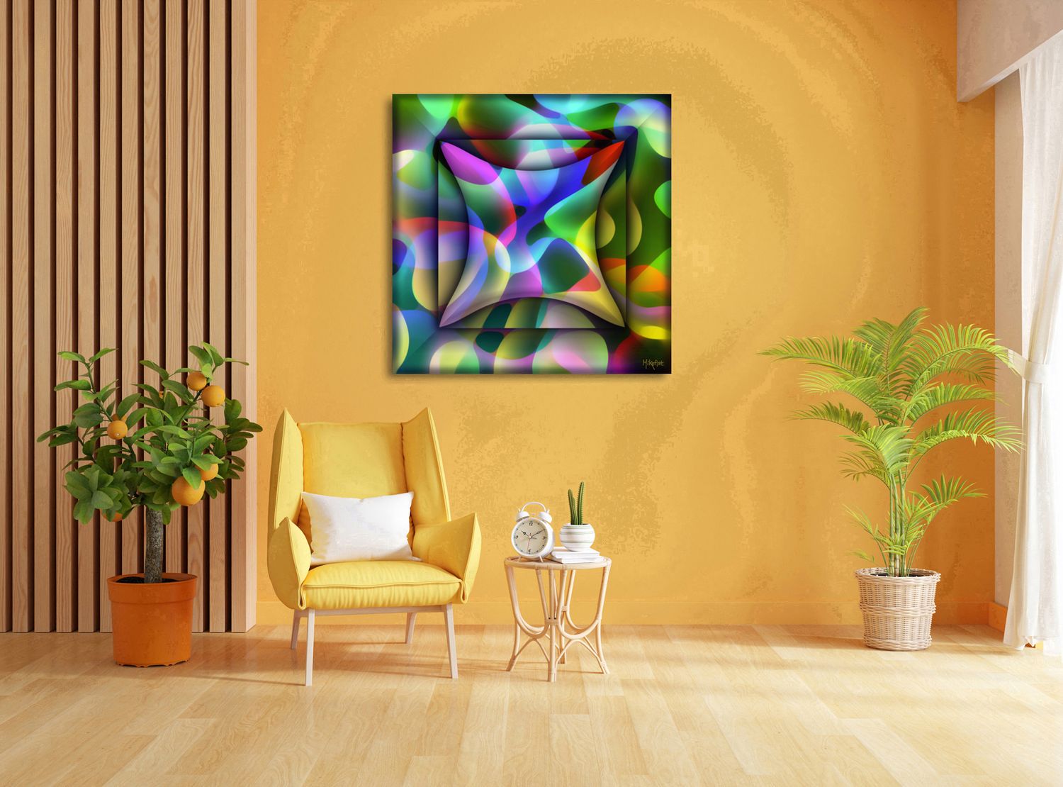 Dynamic Equilibrium – uniek Liquid Gloss® kunstwerk nr. 0075 van MikoArt — afbeelding 2