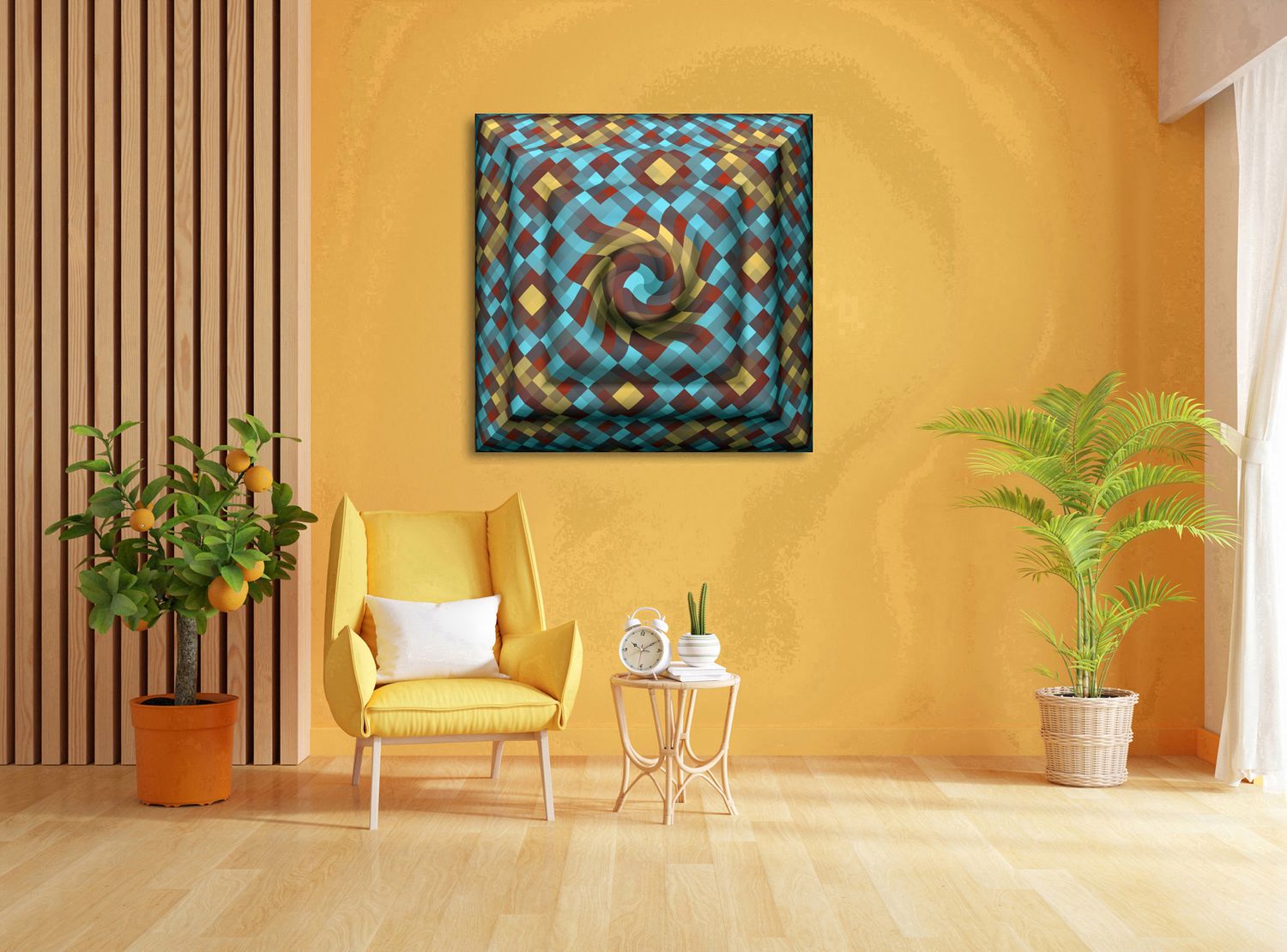Chromatic Horizon – uniek Liquid Gloss® kunstwerk nr. 0080 van MikoArt — afbeelding 2