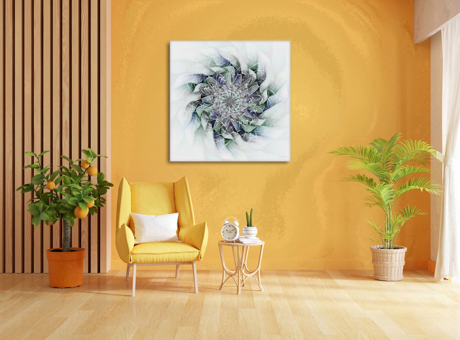 Radiant Petals – uniek Liquid Gloss® kunstwerk nr. 0078 van MikoArt — afbeelding 2