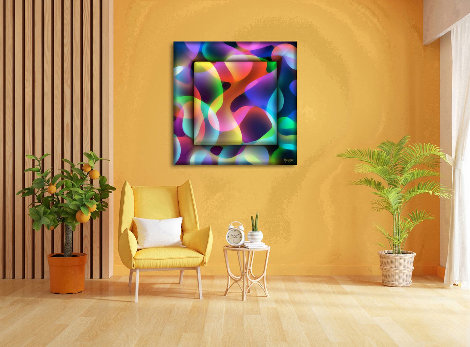 Recessed Colour – uniek Liquid Gloss® kunstwerk nr. 0074 van MikoArt — afbeelding 2