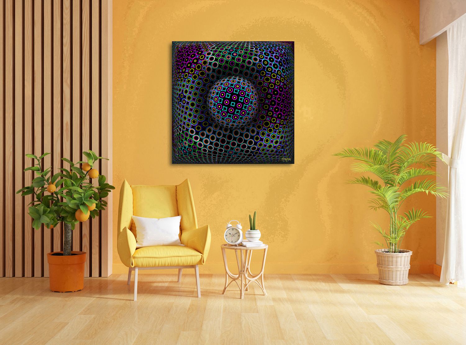 Optical Continuum – uniek Liquid Gloss® kunstwerk nr. 0059 van MikoArt — afbeelding 2
