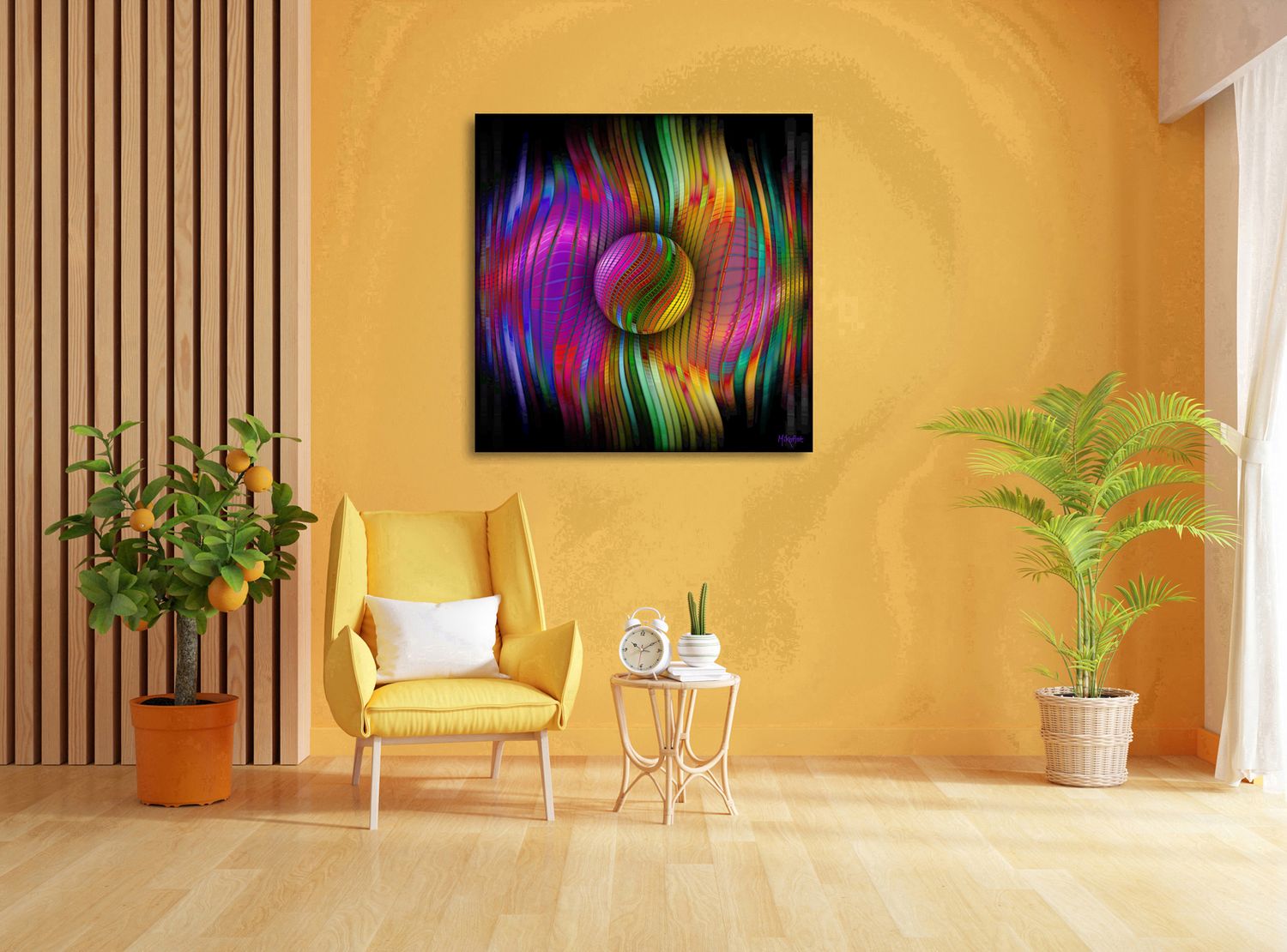 Rhythmic Expansion – uniek Liquid Gloss® kunstwerk nr. 0068 van MikoArt — afbeelding 2
