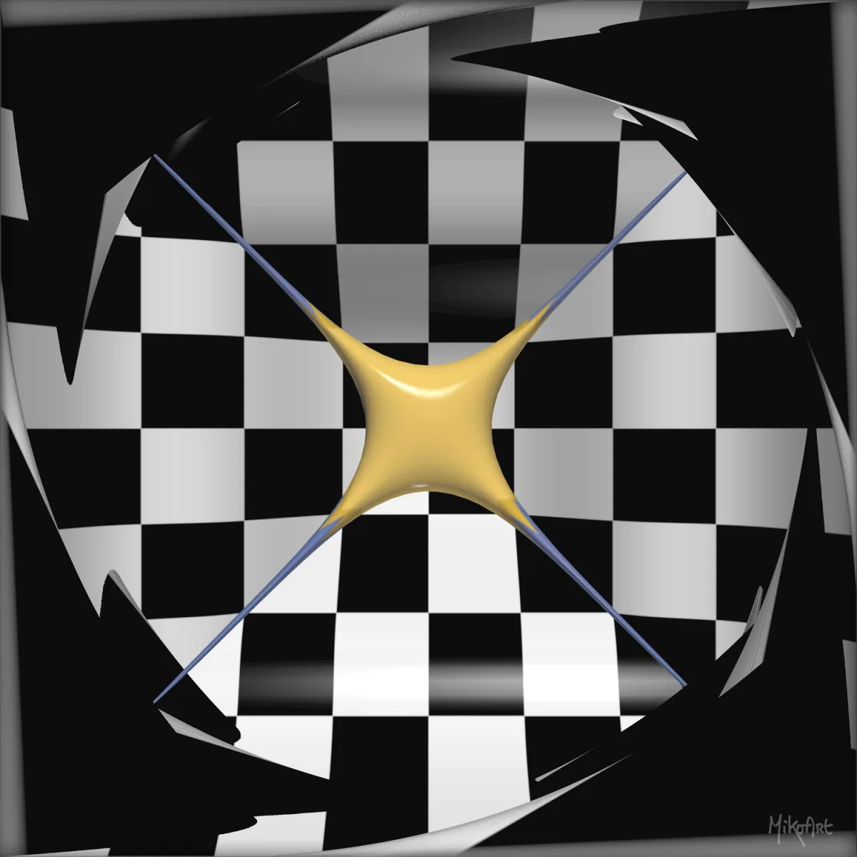 Chequered Tension — Epoxy Liquid Gloss® | Serie 01