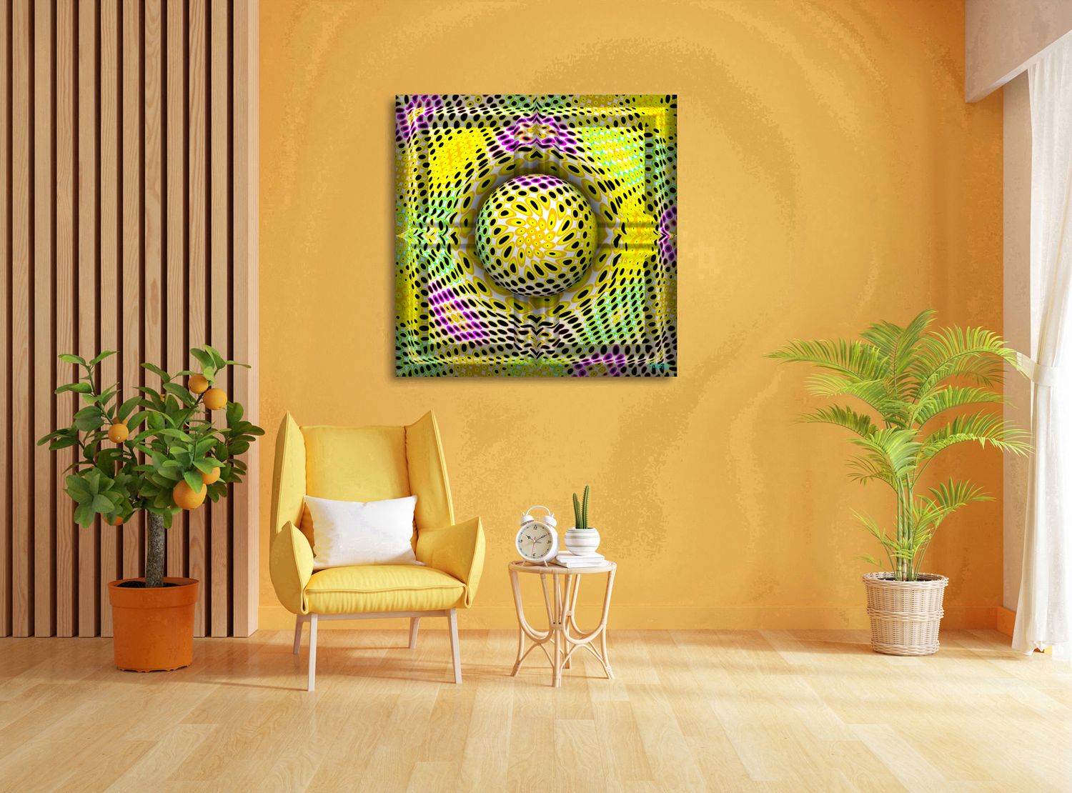 Magnetic Core – uniek Liquid Gloss® kunstwerk nr. 0086 van MikoArt — afbeelding 2