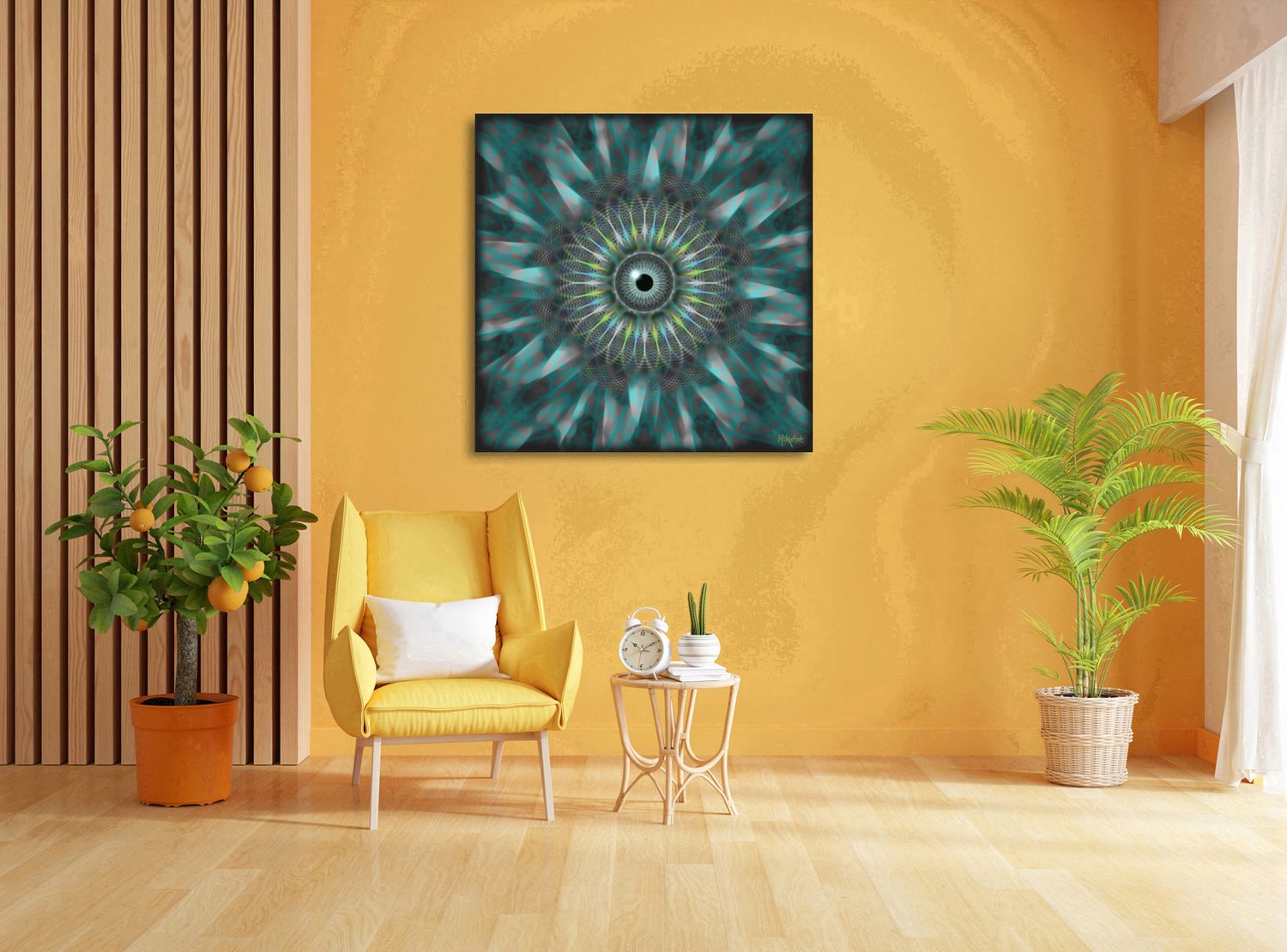 Mechanical Iris – uniek Liquid Gloss® kunstwerk nr. 0088 van MikoArt — afbeelding 2