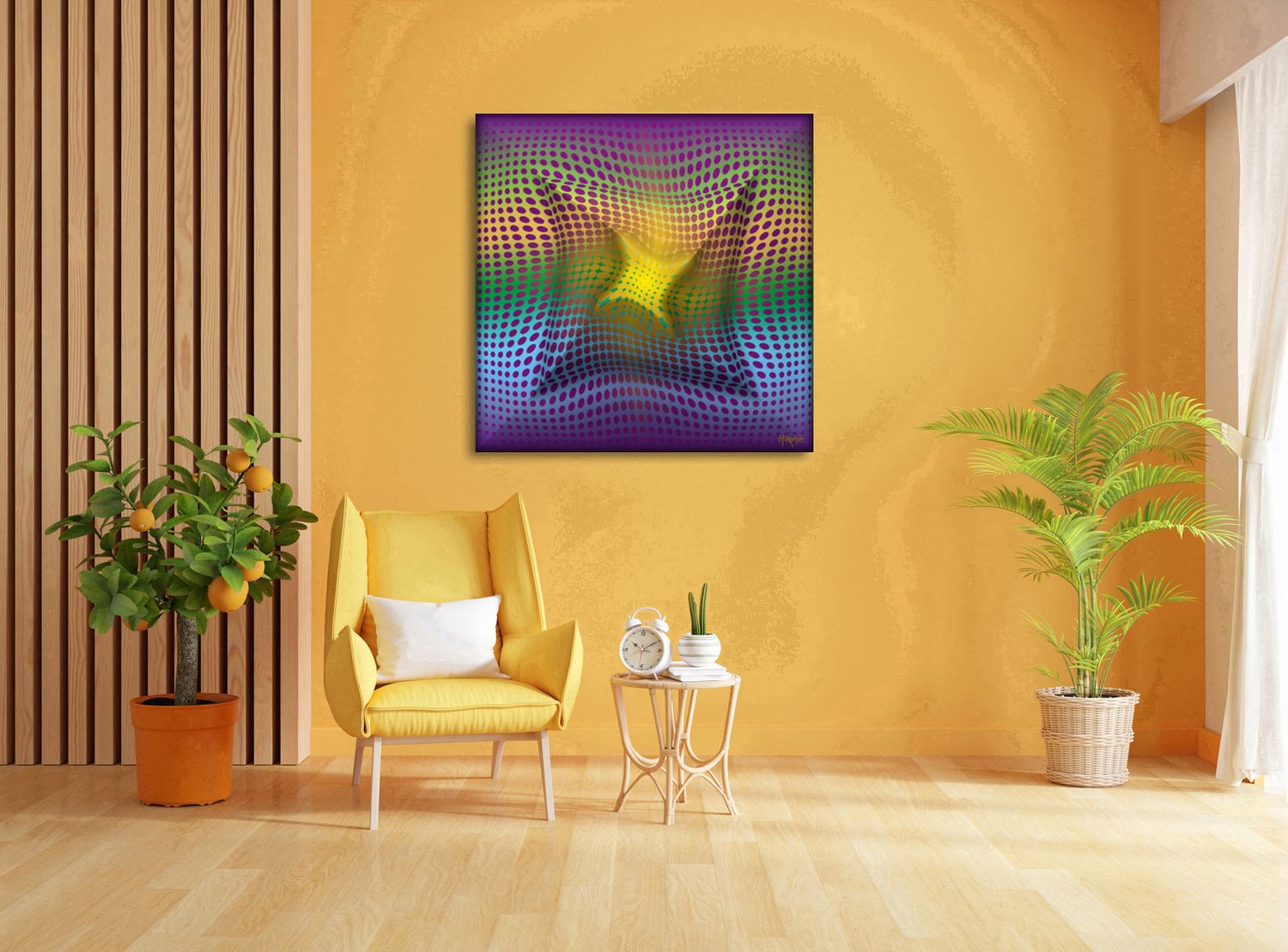 Colour in Motion – uniek Liquid Gloss® kunstwerk nr. 0076 van MikoArt — afbeelding 2