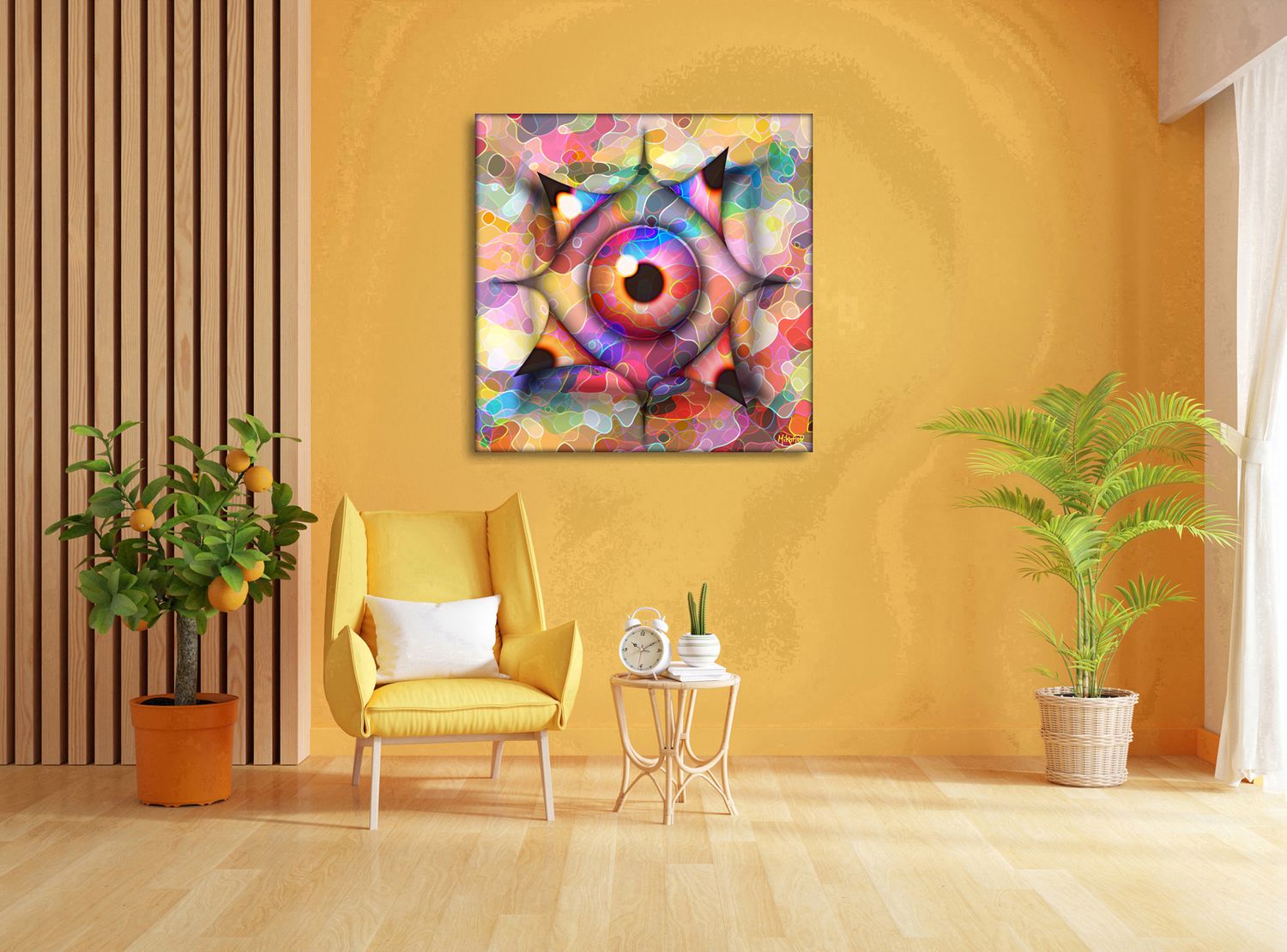 Surreal Vision – uniek Liquid Gloss® kunstwerk nr. 0085 van MikoArt — afbeelding 2