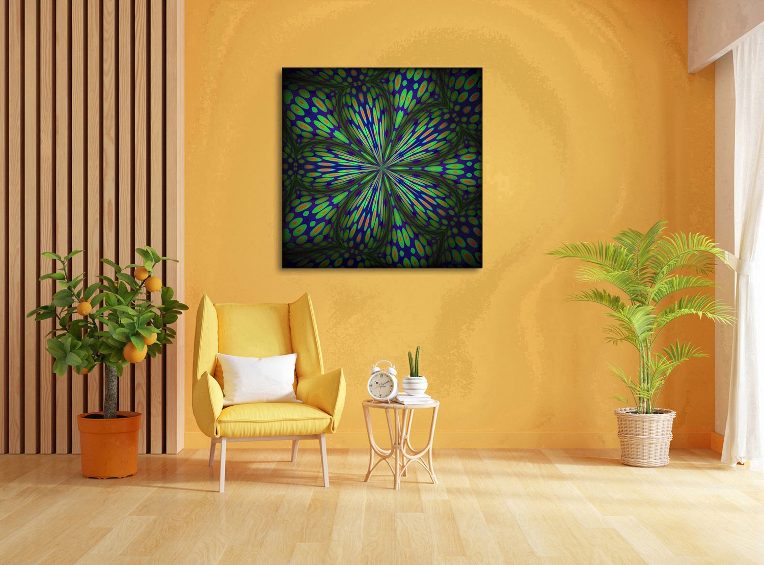 Symmetric Explosion – uniek Liquid Gloss® kunstwerk nr. 0116 van MikoArt — afbeelding 2