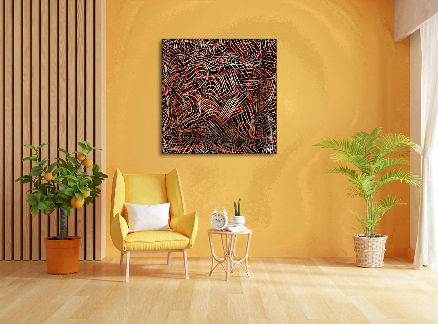 Luminous Network – uniek Liquid Gloss® kunstwerk nr. 0112 van MikoArt — afbeelding 2