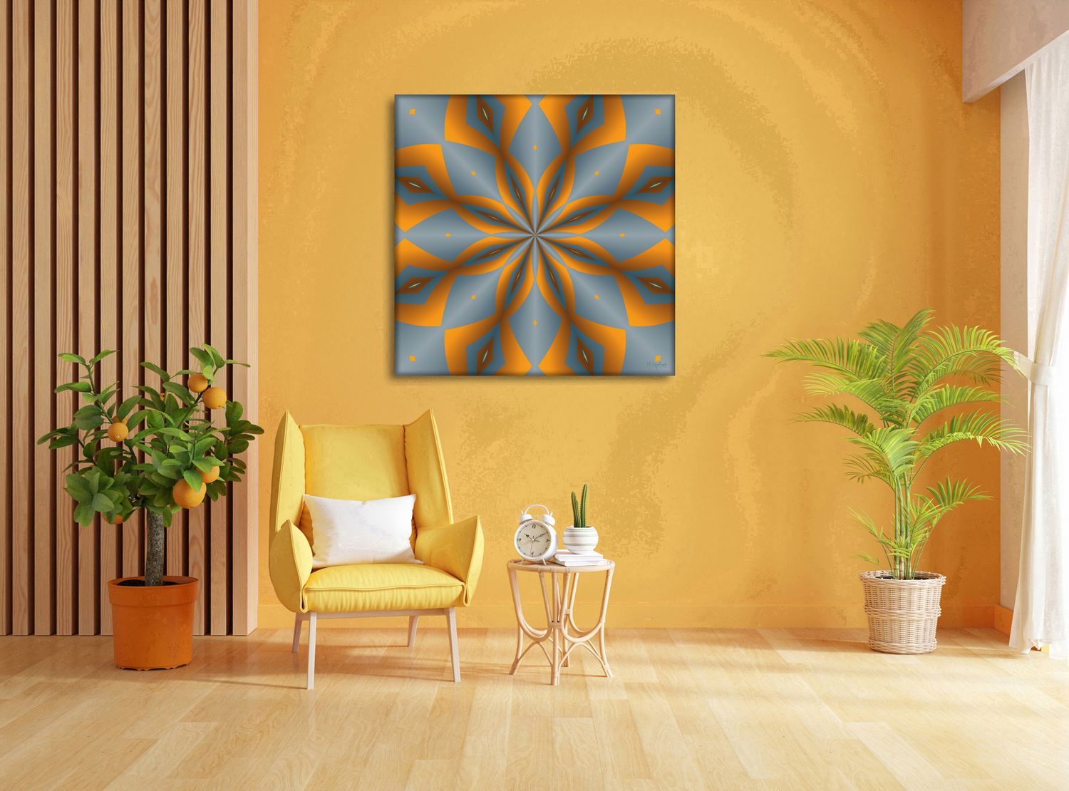 Eightfold Harmony – uniek Liquid Gloss® kunstwerk nr. 0111 van MikoArt — afbeelding 2