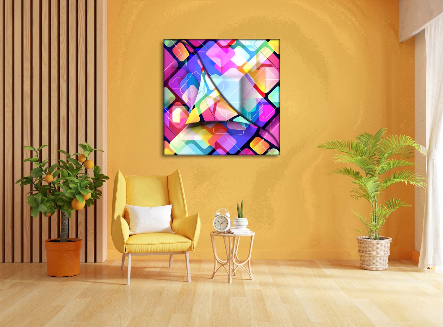 Layered Transparency – uniek Liquid Gloss® kunstwerk nr. 0139 van MikoArt — afbeelding 2