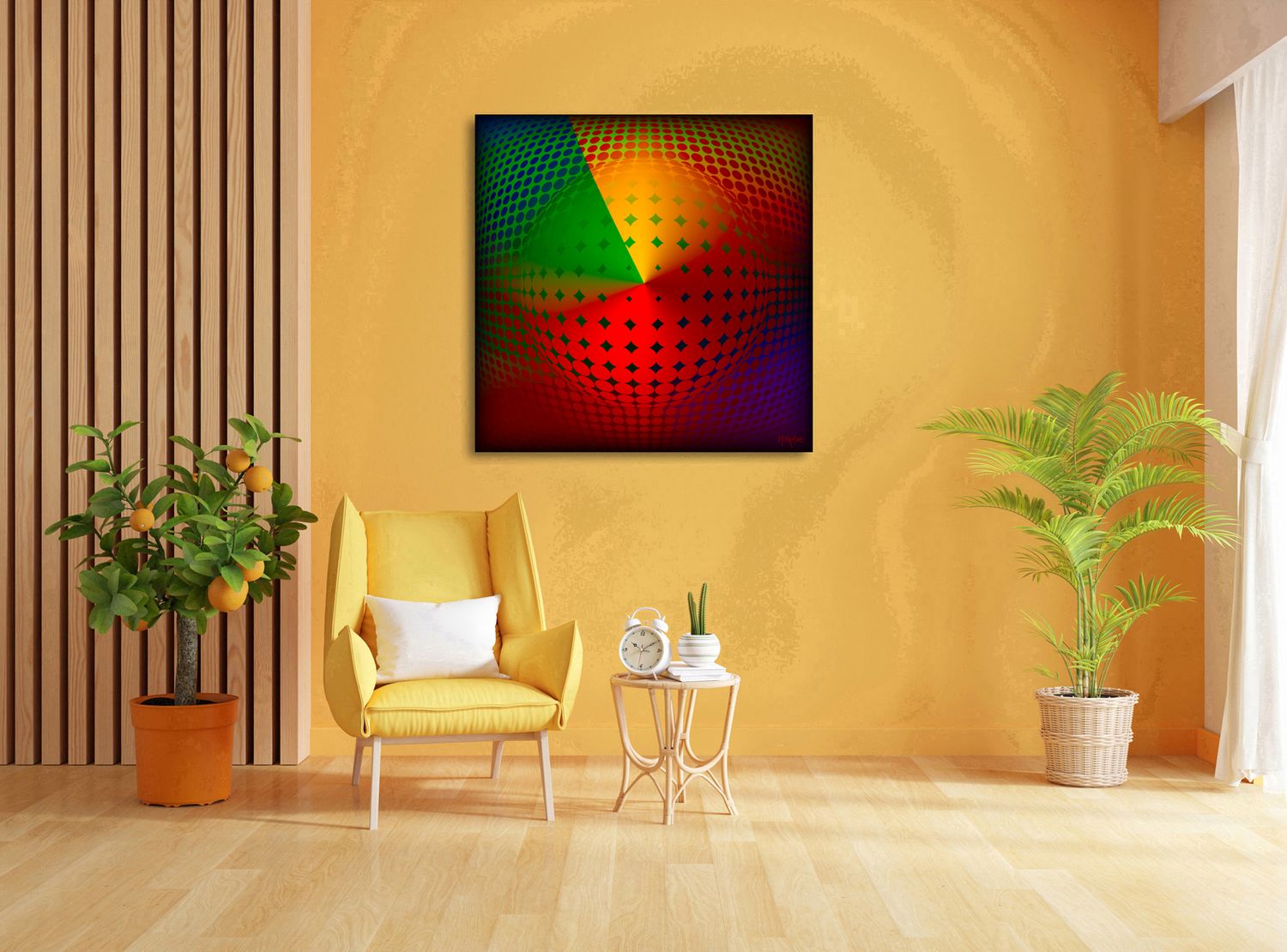 Concentrated Motion – uniek Liquid Gloss® kunstwerk nr. 0142 van MikoArt — afbeelding 2