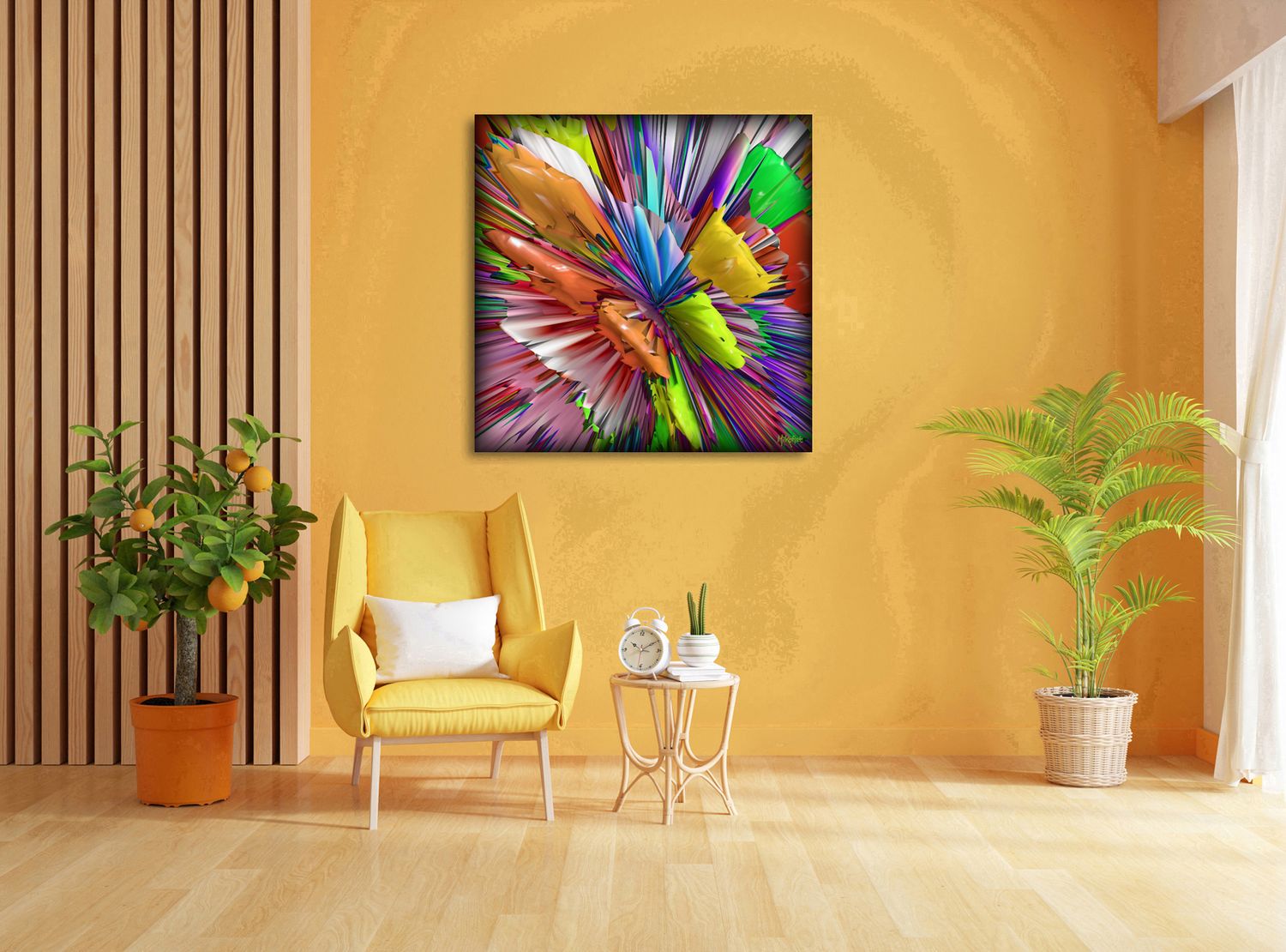 Cosmic Fracture – uniek Liquid Gloss® kunstwerk nr. 0143 van MikoArt — afbeelding 2