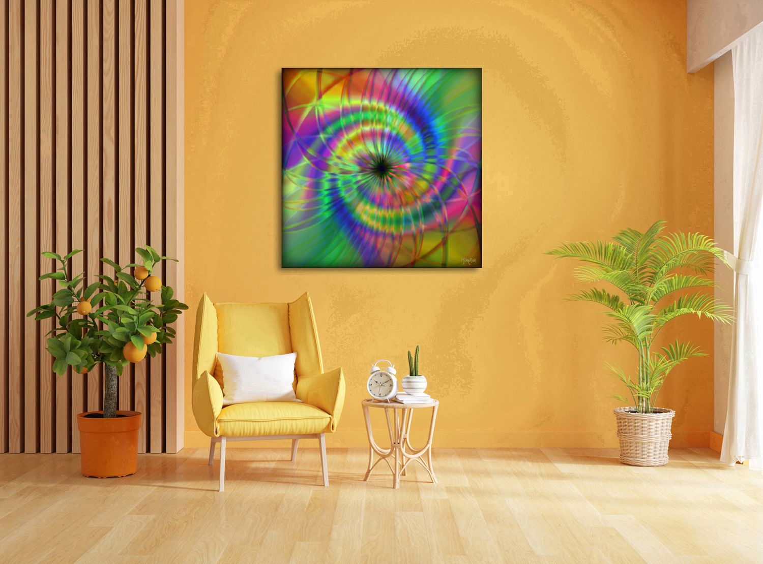 Tunnel of Light – uniek Liquid Gloss® kunstwerk nr. 0146 van MikoArt — afbeelding 2
