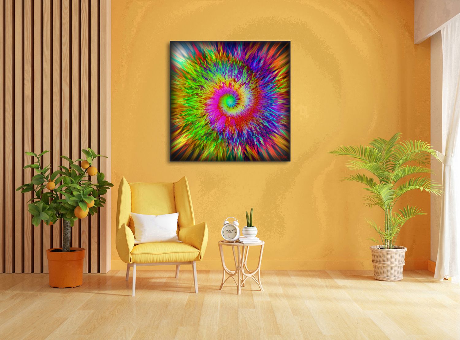 Chromatic Awakening – uniek Liquid Gloss® kunstwerk nr. 0151 van MikoArt — afbeelding 2