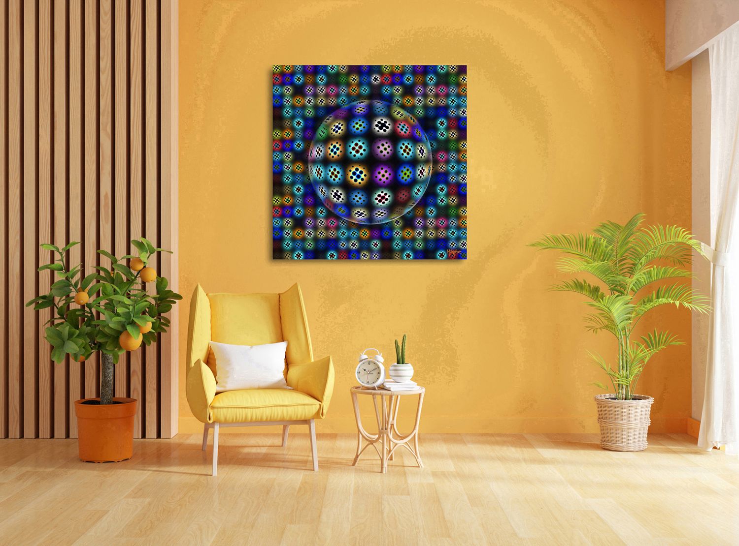 Circular Continuum – uniek Liquid Gloss® kunstwerk nr. 0054 van MikoArt — afbeelding 2