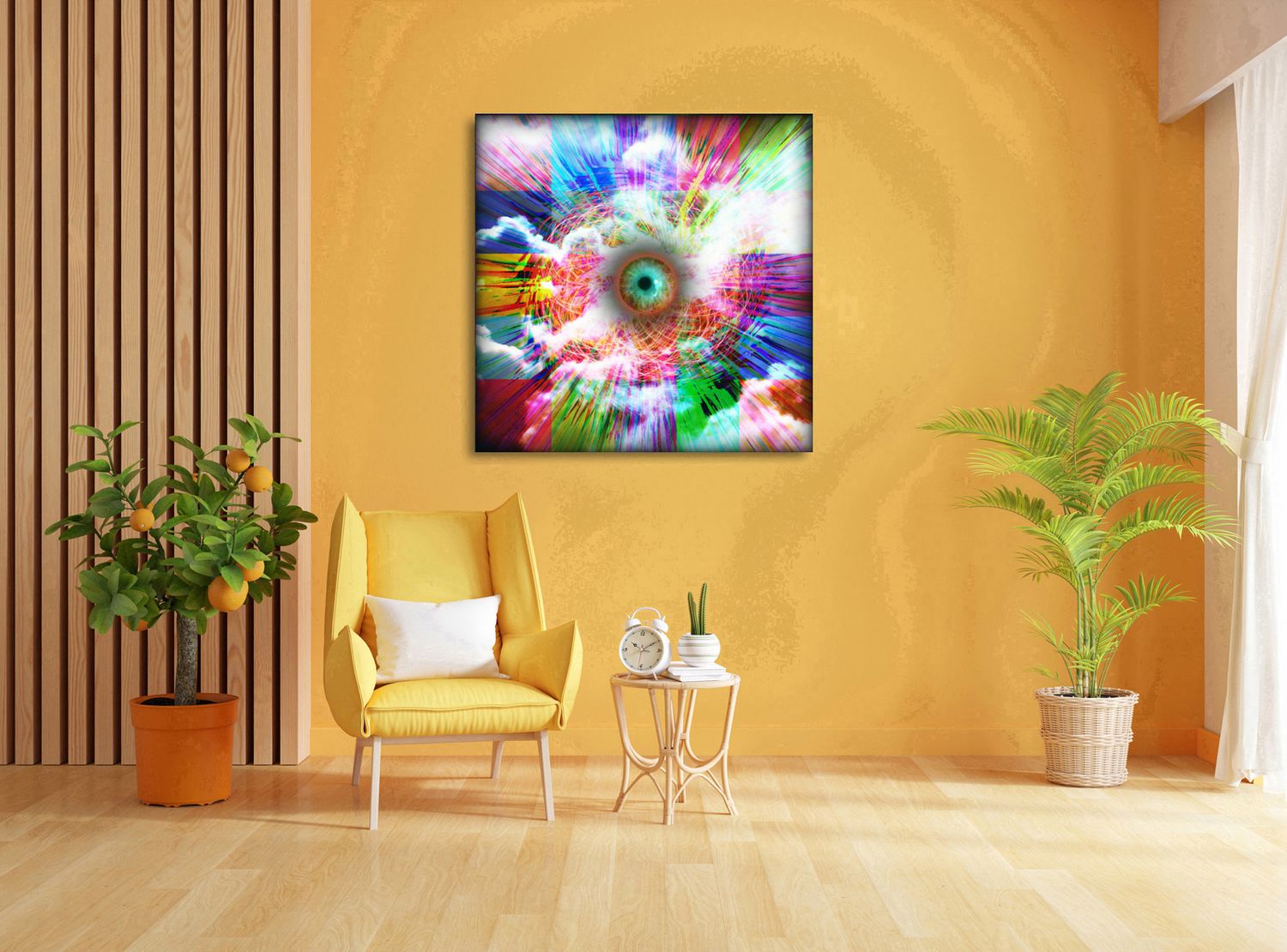 Cosmic Vision – uniek Liquid Gloss® kunstwerk nr. 0038 van MikoArt — afbeelding 2