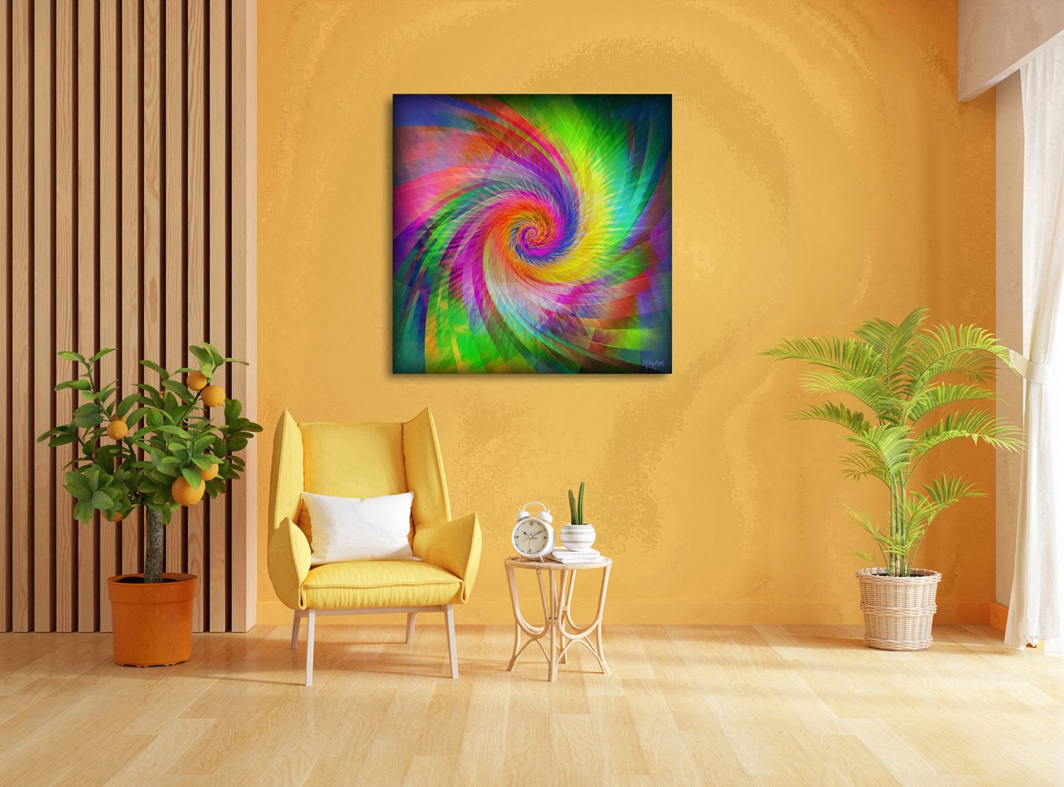 Turning Spectrum – uniek Liquid Gloss® kunstwerk nr. 0045 van MikoArt — afbeelding 2