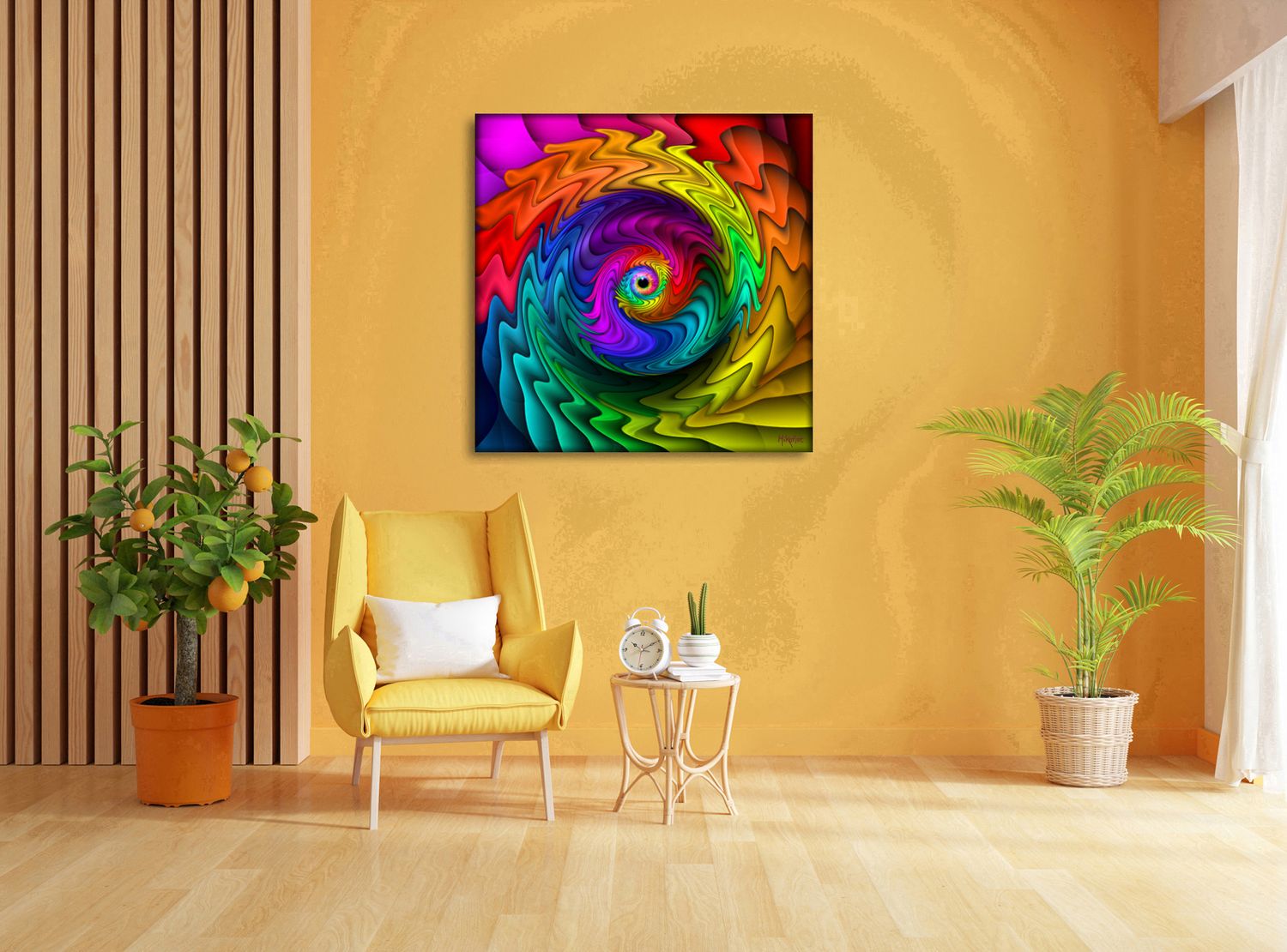 Hypnotic Current – uniek Liquid Gloss® kunstwerk nr. 0079 van MikoArt — afbeelding 2