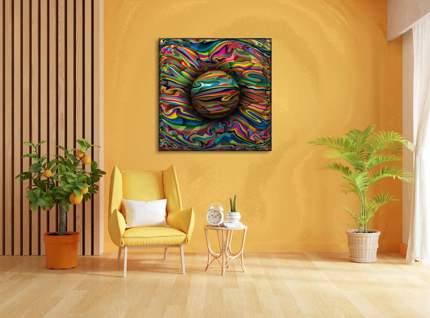 Released Energy – uniek Liquid Gloss® kunstwerk nr. 0163 van MikoArt — afbeelding 2