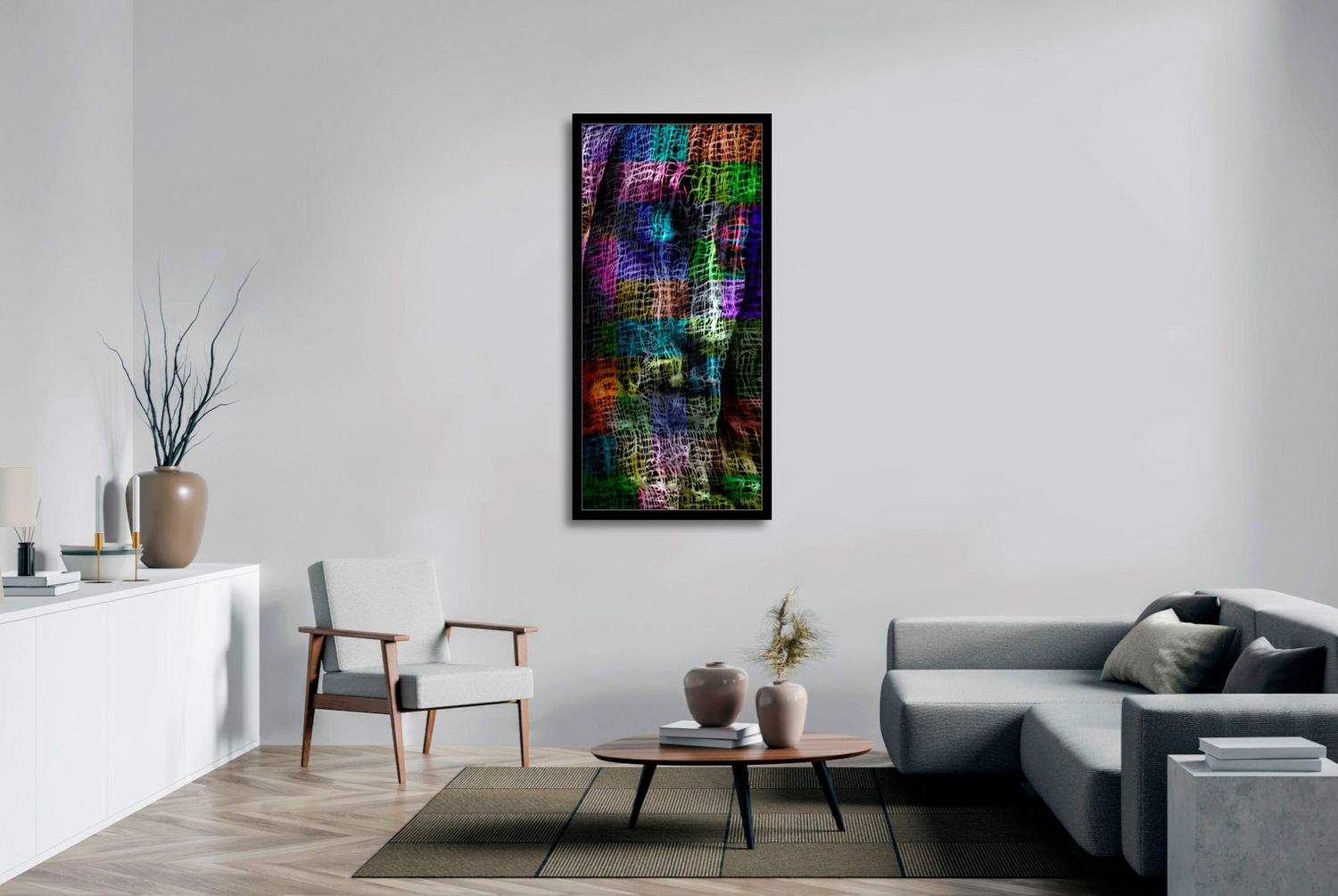 Chromatic Veil – uniek Certified Art Giclée™ kunstwerk nr. 0012 van MikoArt — afbeelding 2