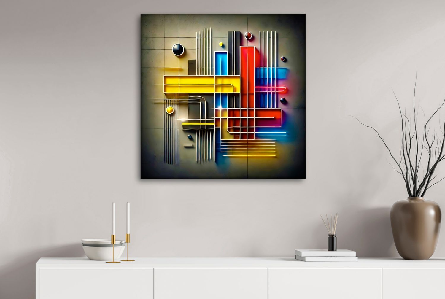 Mechanical Balance – uniek Liquid Gloss® kunstwerk nr. 0263 van MikoArt — afbeelding 2