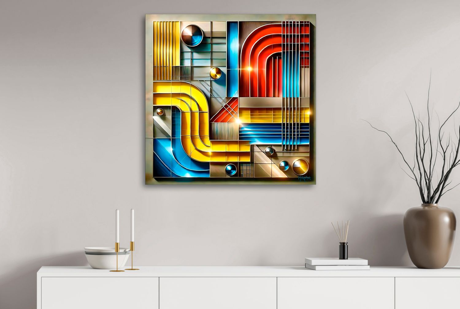 Engineered Energy – uniek Liquid Gloss® kunstwerk nr. 0265 van MikoArt — afbeelding 2