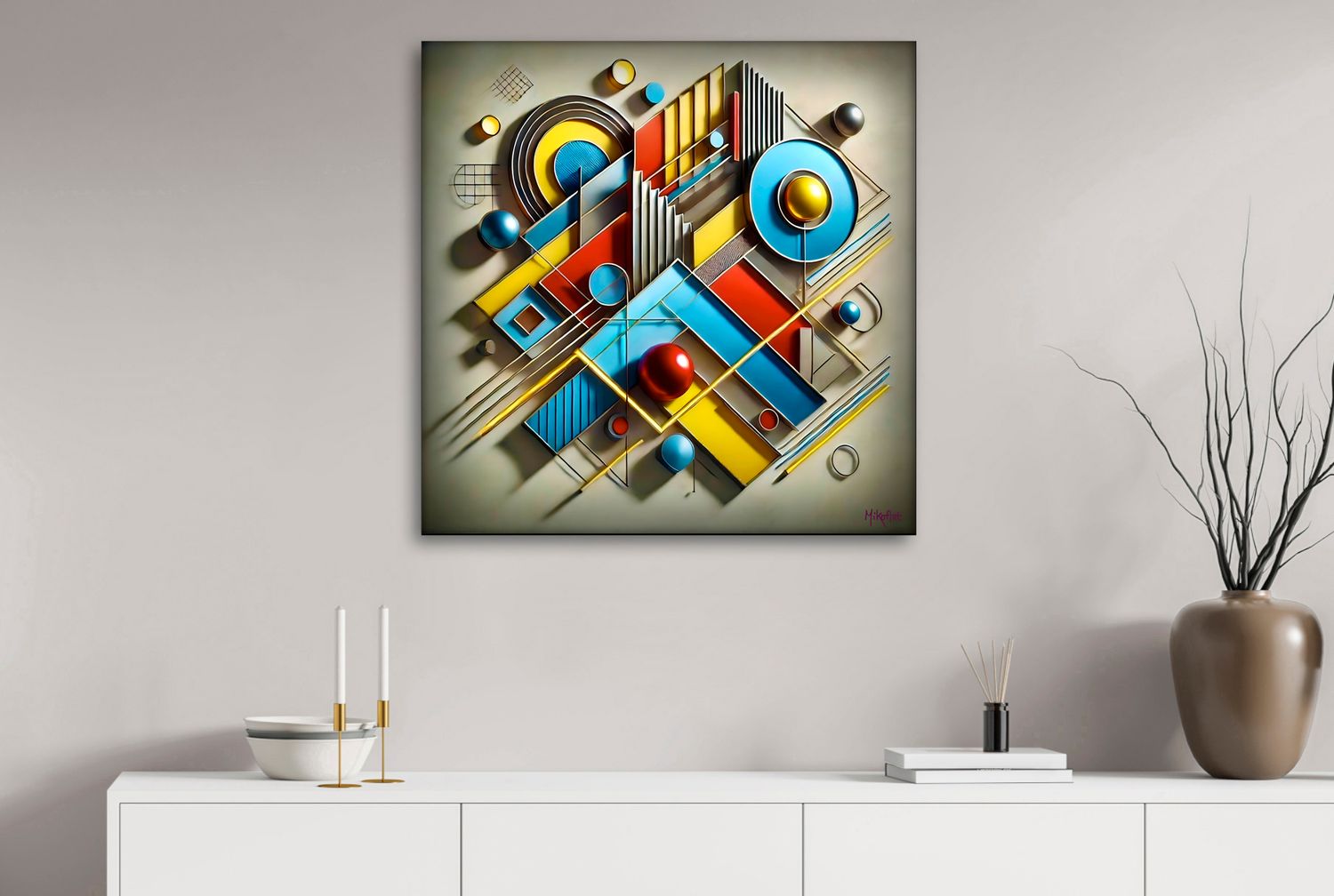 Rhythmic Mechanism – uniek Liquid Gloss® kunstwerk nr. 0289 van MikoArt — afbeelding 2