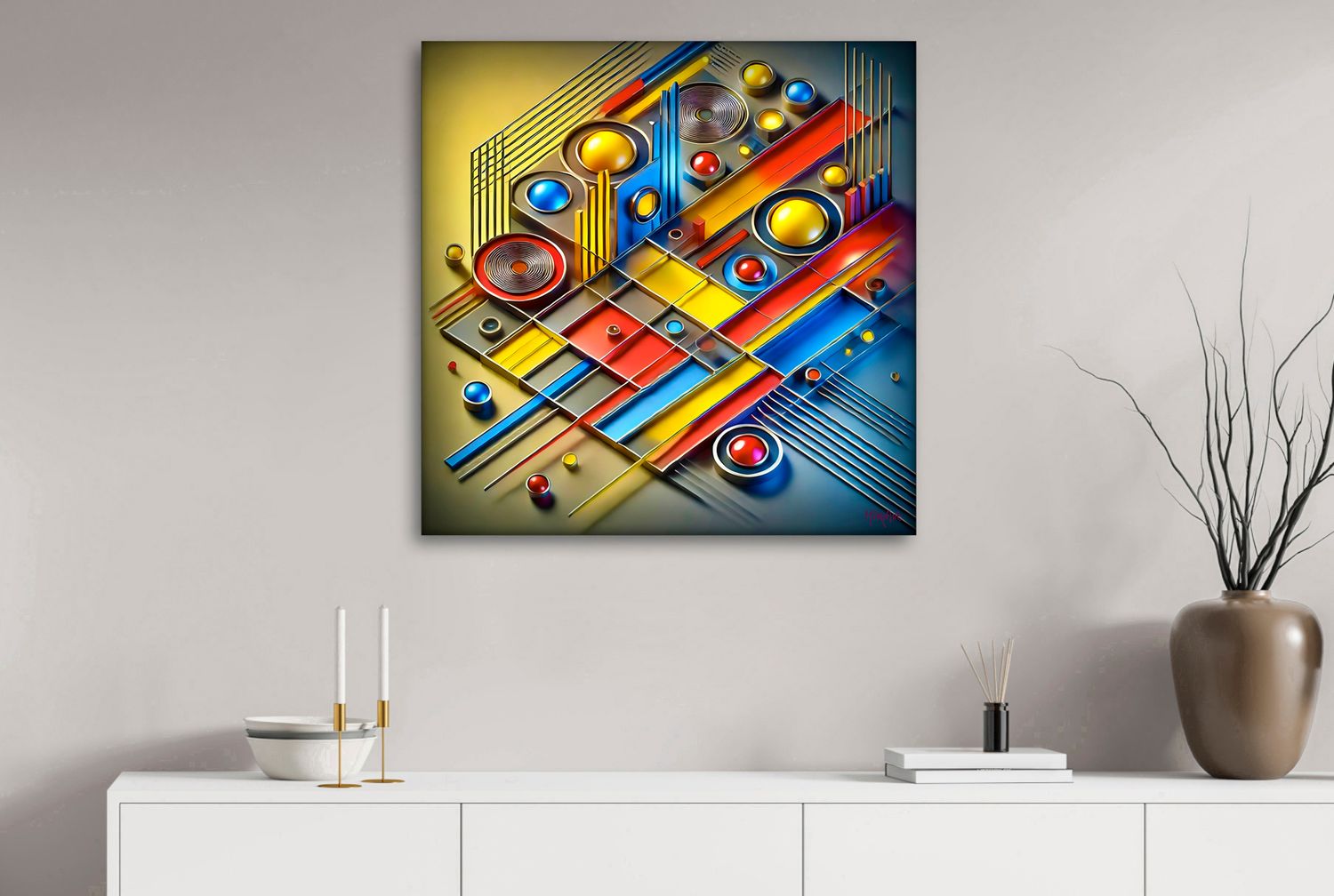Mechanical Depth – uniek Liquid Gloss® kunstwerk nr. 0296 van MikoArt — afbeelding 2