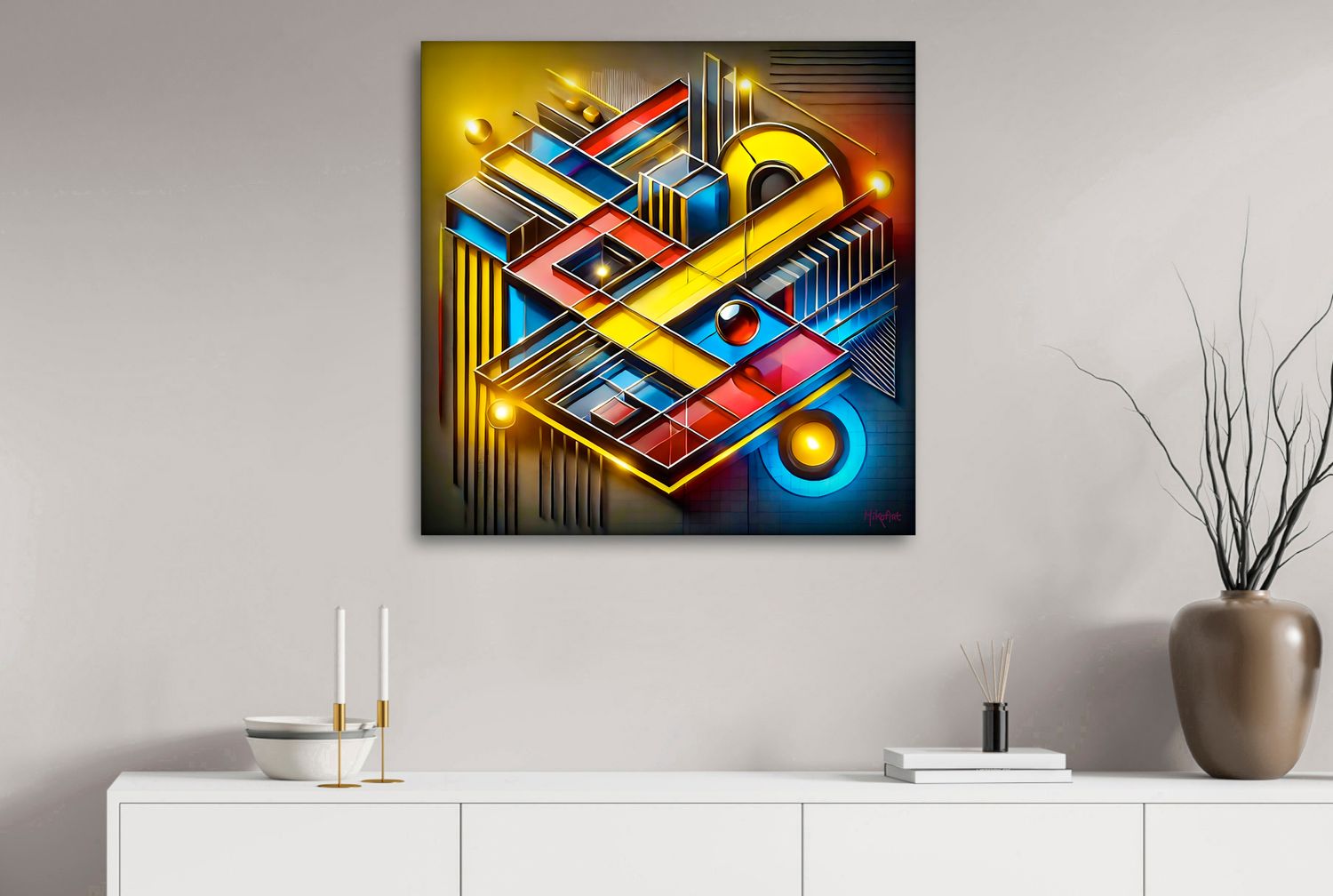 Industrial Elevation – uniek Liquid Gloss® kunstwerk nr. 0294 van MikoArt — afbeelding 2