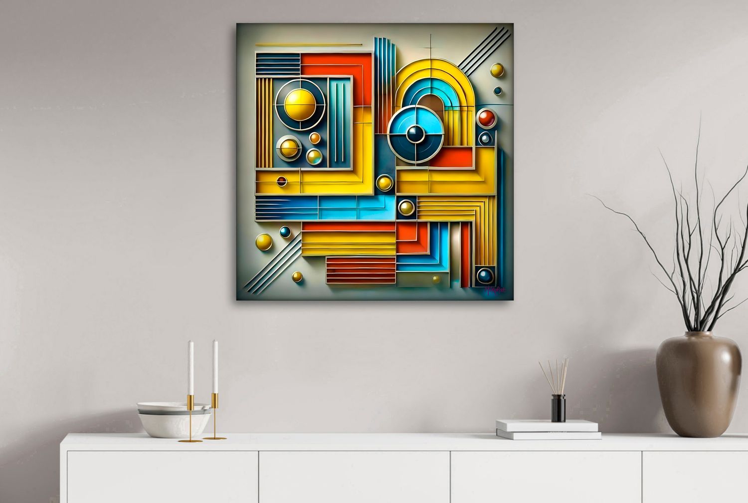 Luminous Infrastructure – uniek Liquid Gloss® kunstwerk nr. 0299 van MikoArt — afbeelding 2