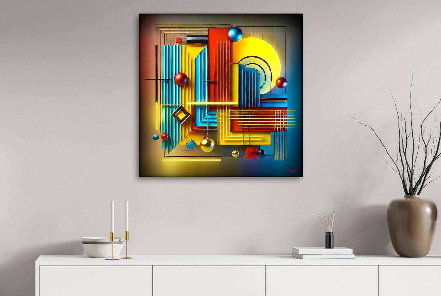 City in Motion – uniek Liquid Gloss® kunstwerk nr. 0297 van MikoArt — afbeelding 2