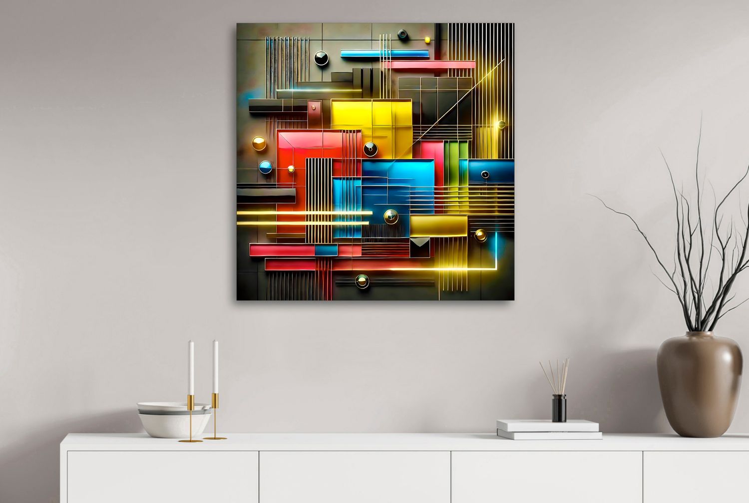 Metropolitan Motion – uniek Liquid Gloss® kunstwerk nr. 0291 van MikoArt — afbeelding 2