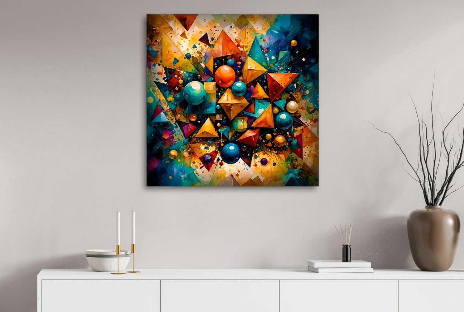 Order within Chaos – uniek Liquid Gloss® kunstwerk nr. 0313 van MikoArt — afbeelding 2