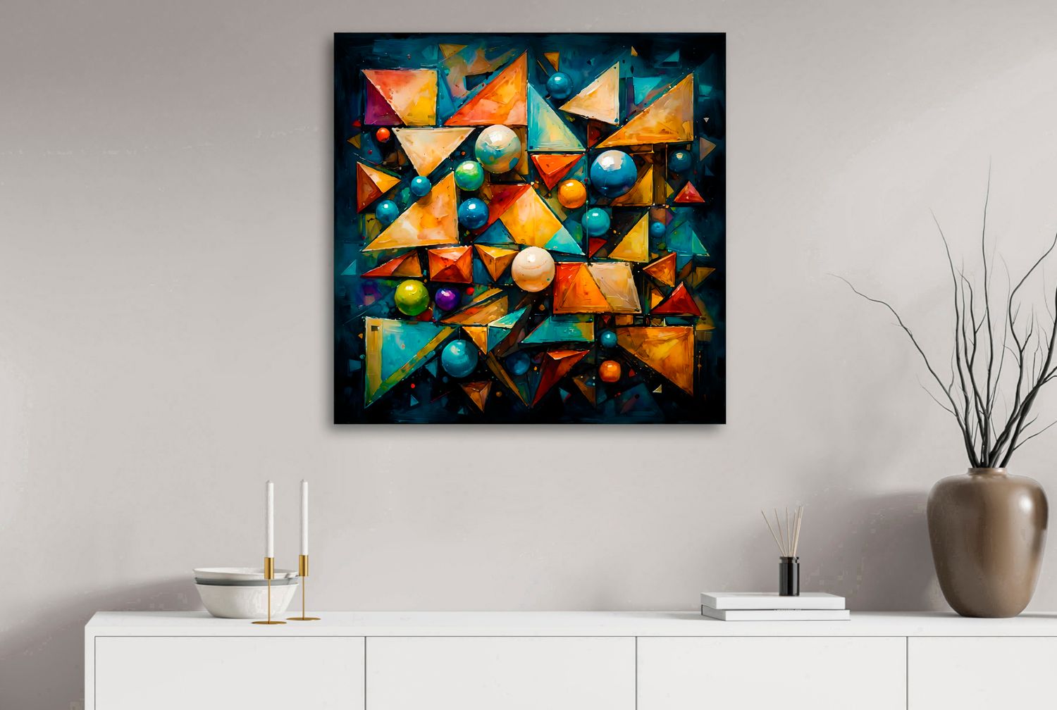 Layered Dimensions – uniek Liquid Gloss® kunstwerk nr. 0314 van MikoArt — afbeelding 2