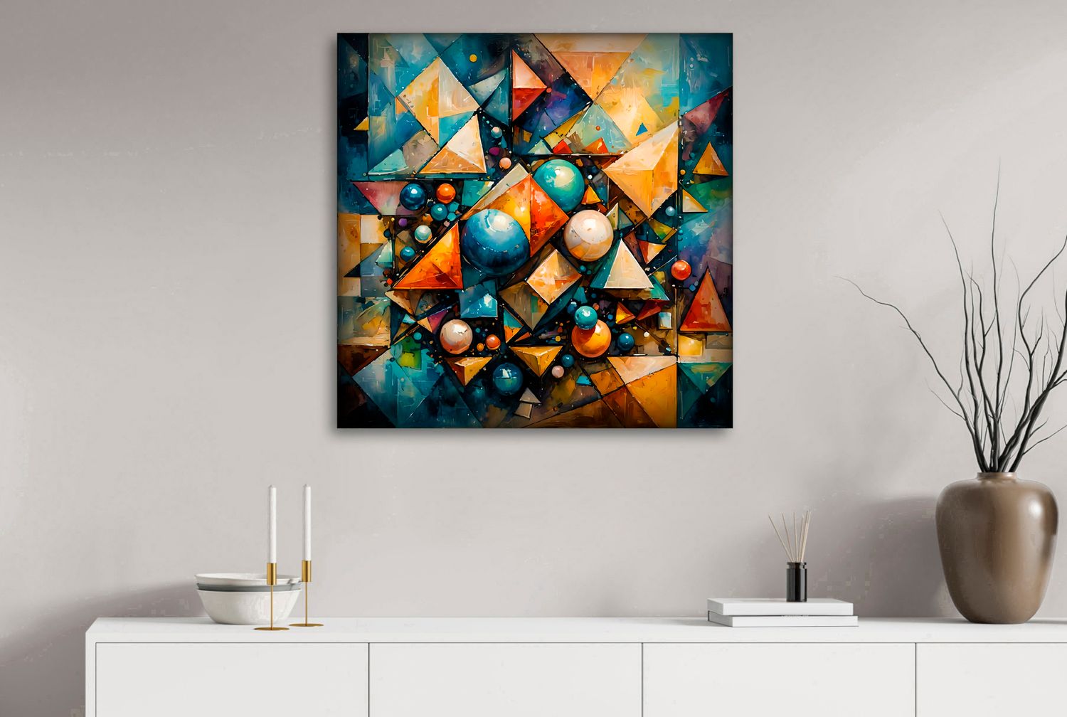 Circular Interference – uniek Liquid Gloss® kunstwerk nr. 0321 van MikoArt — afbeelding 2