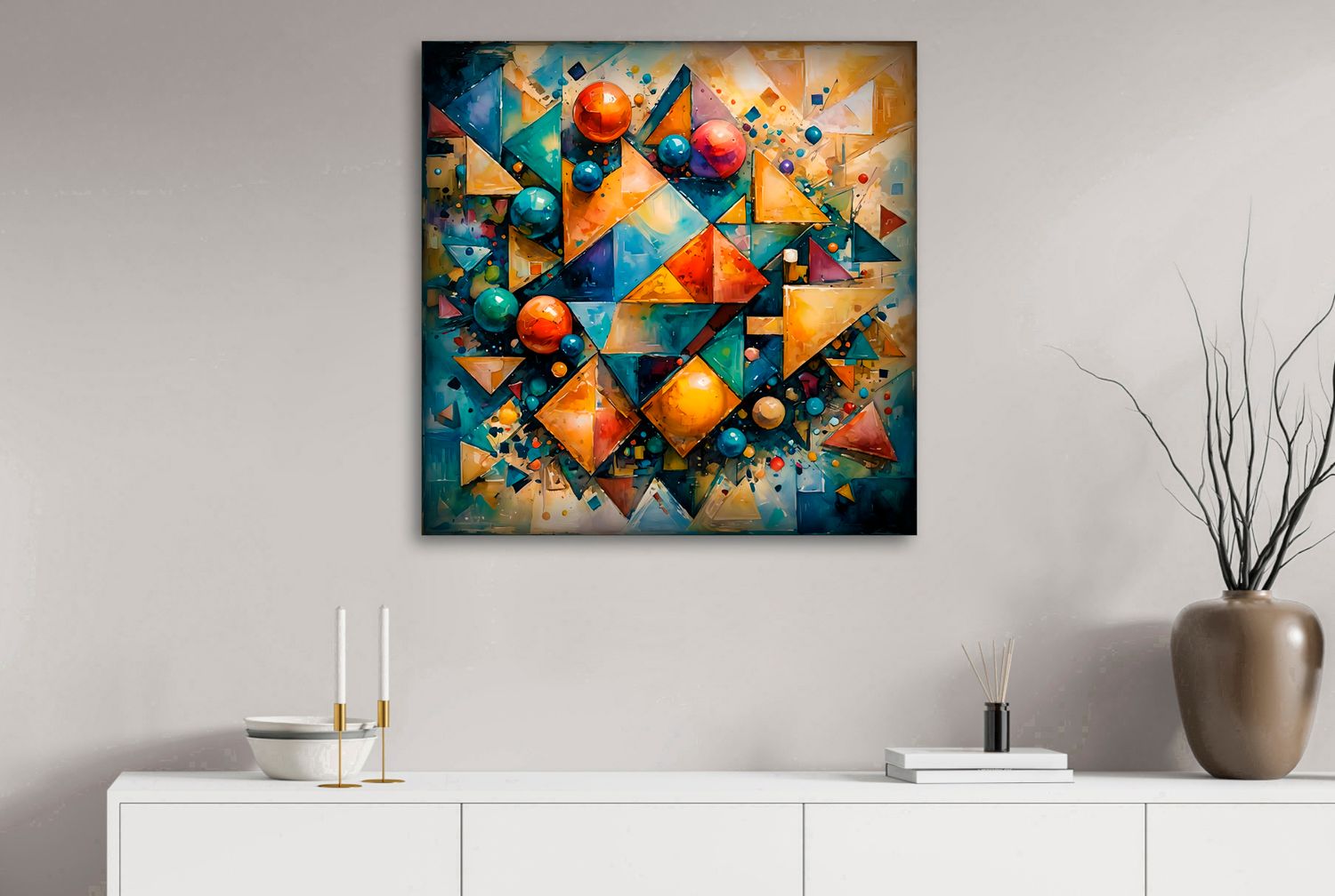 Architectural Rhythm – uniek Liquid Gloss® kunstwerk nr. 0323 van MikoArt — afbeelding 2