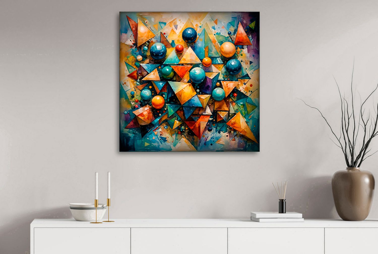Dynamic Structure – uniek Liquid Gloss® kunstwerk nr. 0326 van MikoArt — afbeelding 2