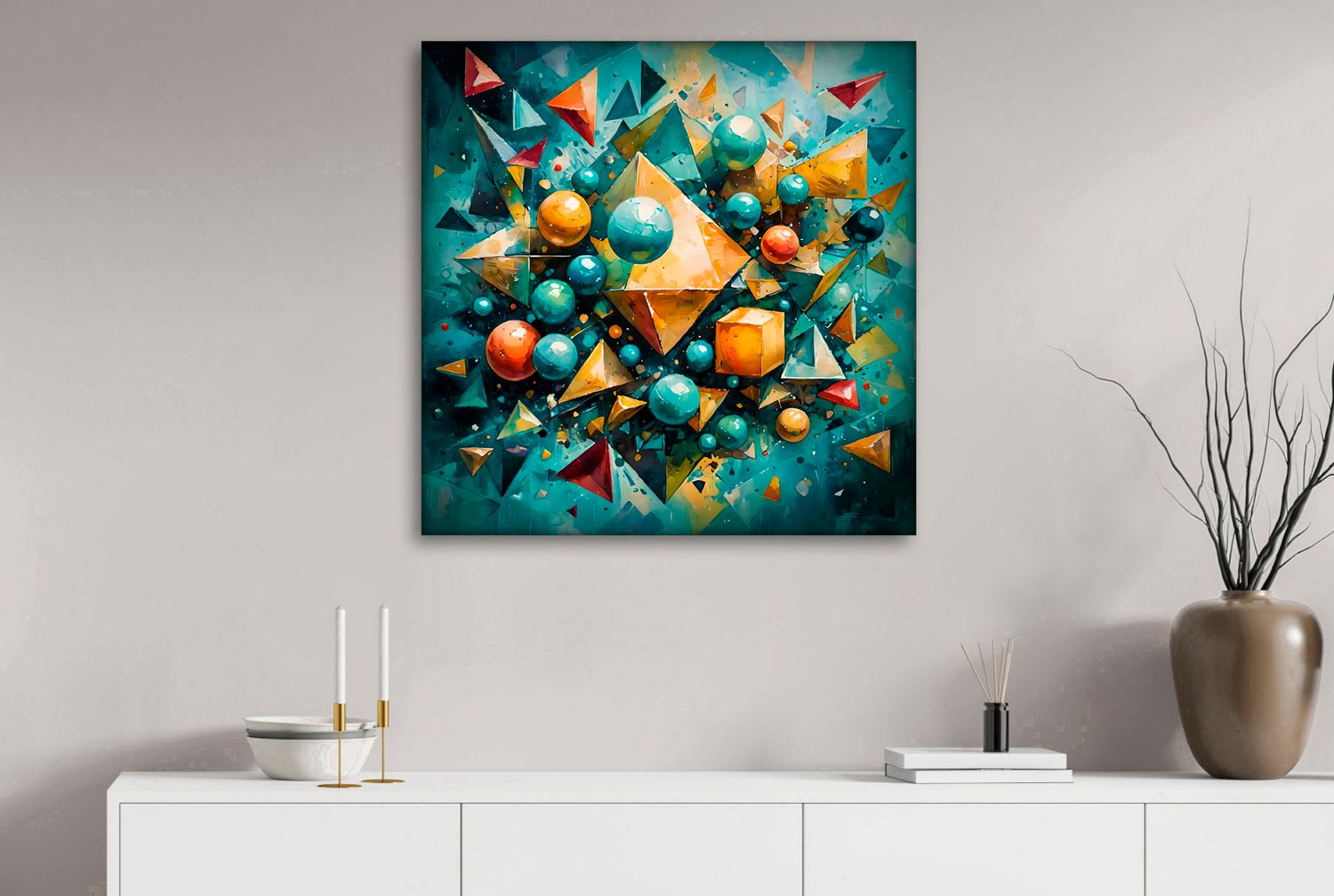 Chromatic Axis – uniek Liquid Gloss® kunstwerk nr. 0318 van MikoArt — afbeelding 2