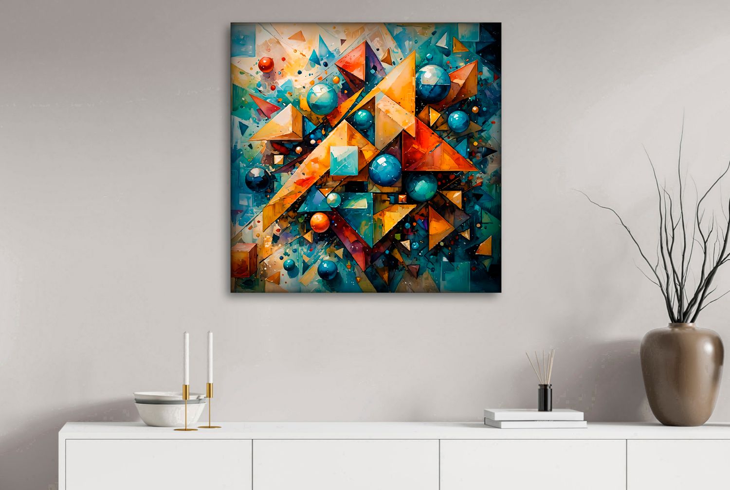 Constructed Energy – uniek Liquid Gloss® kunstwerk nr. 0324 van MikoArt — afbeelding 2