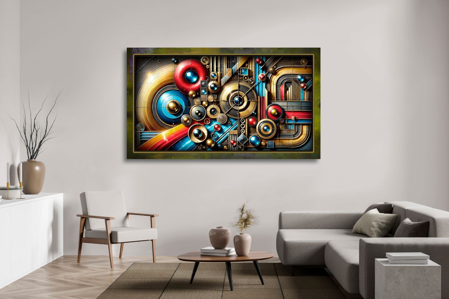 Mechanical Rhythm – uniek Liquid Gloss® kunstwerk nr. 0330 van MikoArt — afbeelding 2