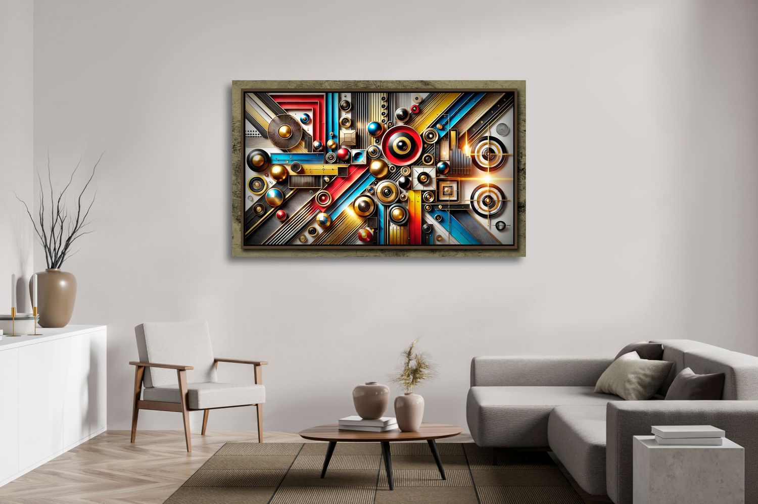 Machine Matrix – uniek Liquid Gloss® kunstwerk nr. 0336 van MikoArt — afbeelding 2