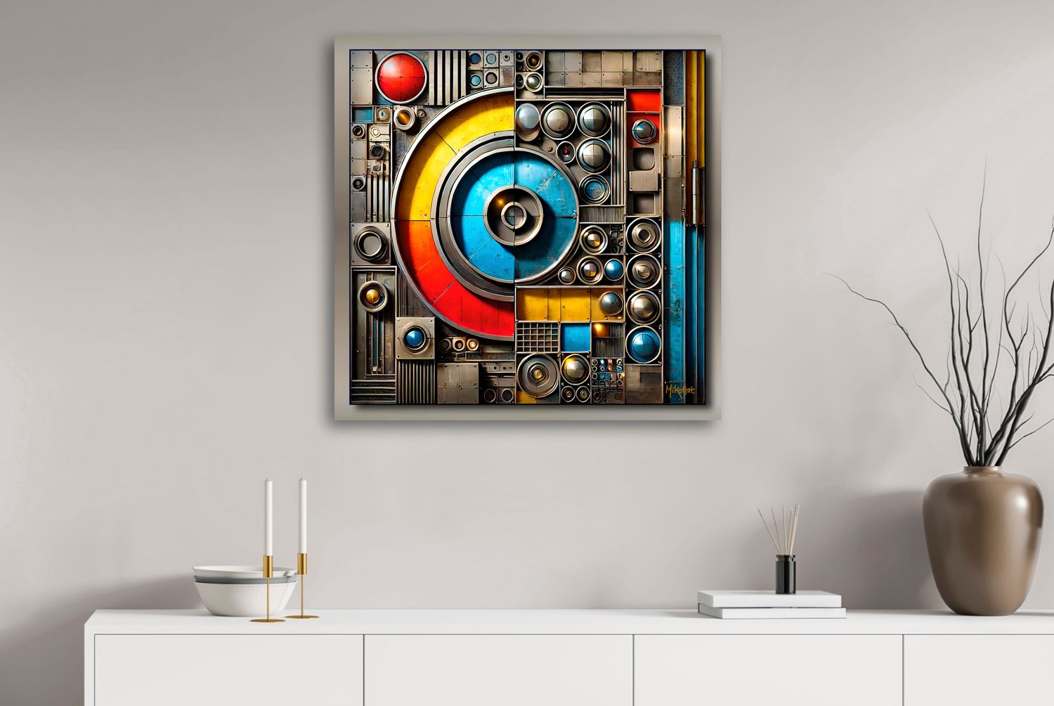 Mechanical Core – uniek Liquid Gloss® kunstwerk nr. 0337 van MikoArt — afbeelding 2