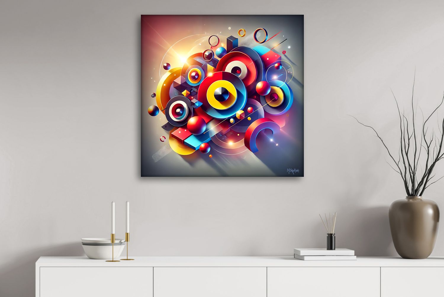 Balanced Momentum – uniek Liquid Gloss® kunstwerk nr. 0352 van MikoArt — afbeelding 2