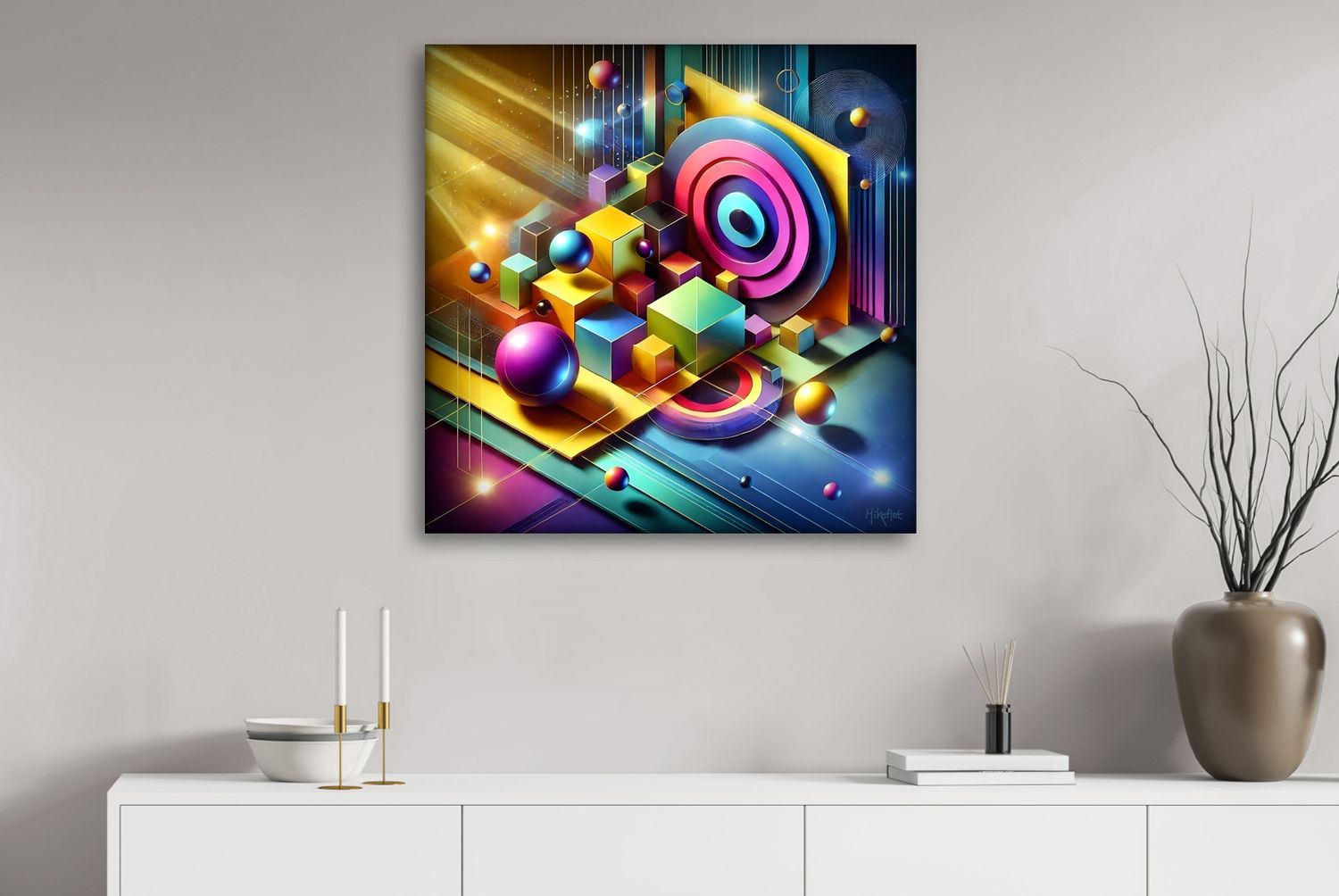 Creative System – uniek Liquid Gloss® kunstwerk nr. 0348 van MikoArt — afbeelding 2