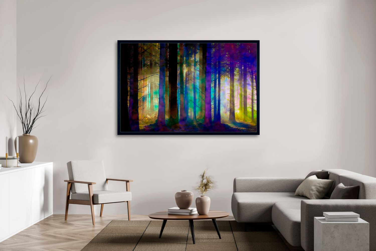 Forest Spectrum – uniek Certified Art Giclée™ kunstwerk nr. 0025 van MikoArt — afbeelding 2