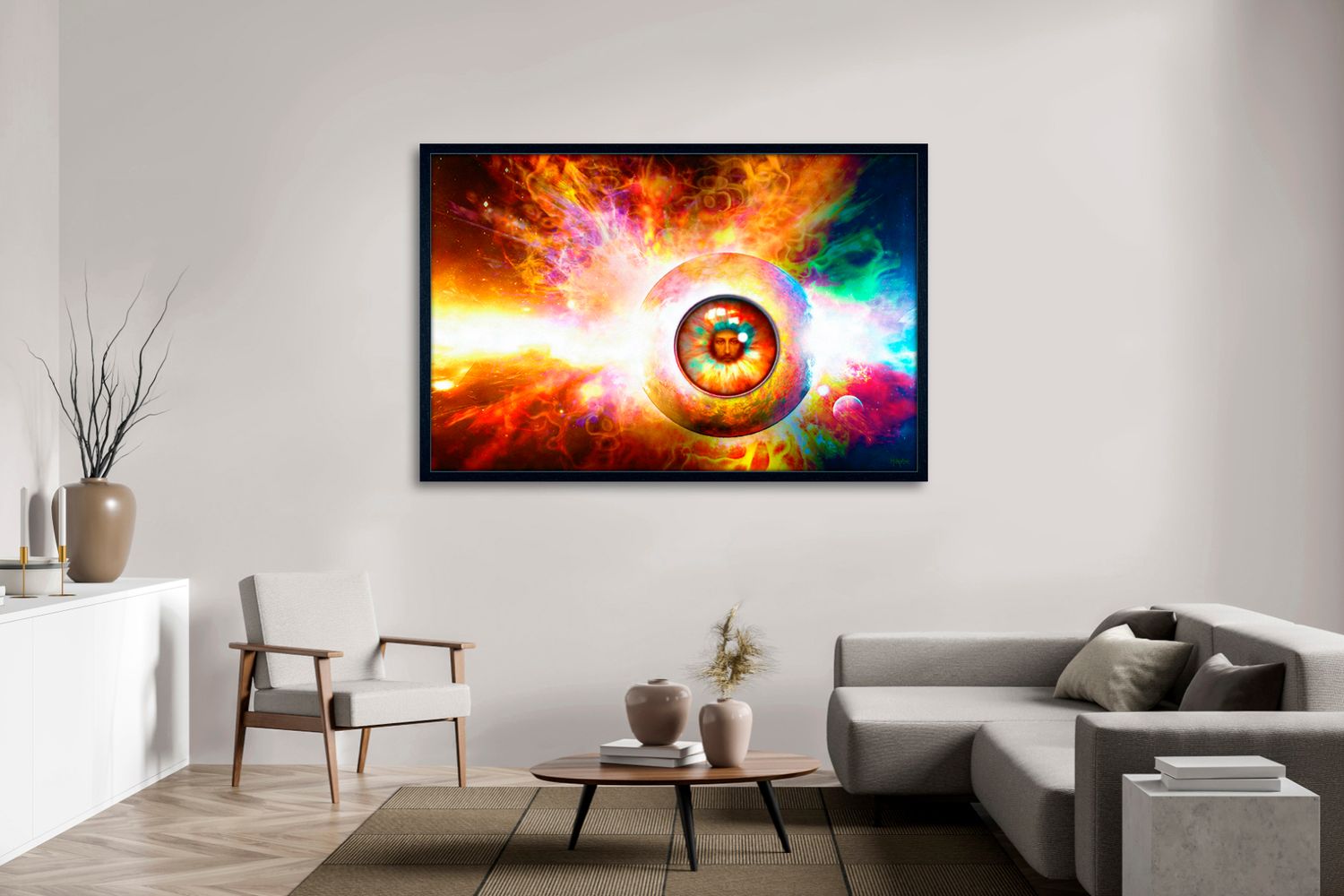 Cosmic Eye – uniek Certified Art Giclée™ kunstwerk nr. 0034 van MikoArt — afbeelding 2