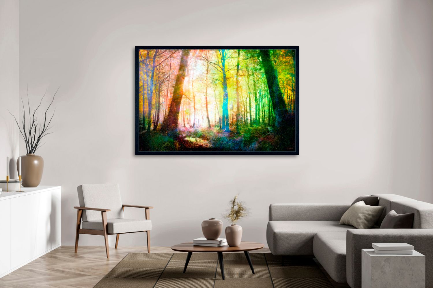 Enchanted Forest – uniek Certified Art Giclée™ kunstwerk nr. 0005 van MikoArt — afbeelding 2