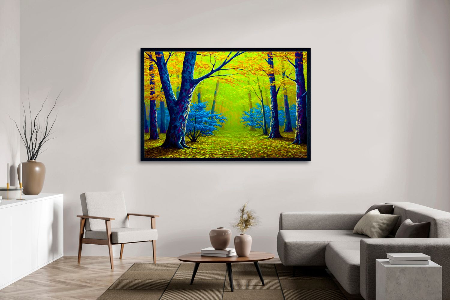 Electric Woodland – uniek Certified Art Giclée™ kunstwerk nr. 0283 van MikoArt — afbeelding 2
